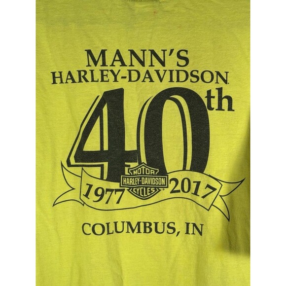 Harley Davidson Motorcycles Mann’s Columbus Indiana 40th‎ Shirt XXL - Picture 10 of 10